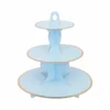 Baby Pastel Blue Solid Cake Cupcake High Tea Stand