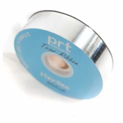 Tear Ribbon 31mmx92m Metallic Silver