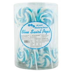 Blue Mini Swirl Lollipops 50 Pack