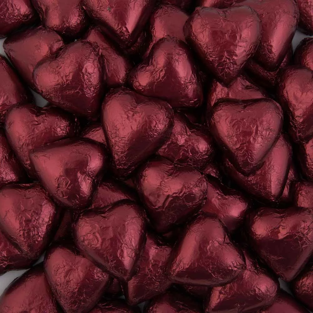 Burgundy Belgian Chocolate Hearts 5kg 2 Burgundy Belgian Chocolate Hearts 5kg - Image 2