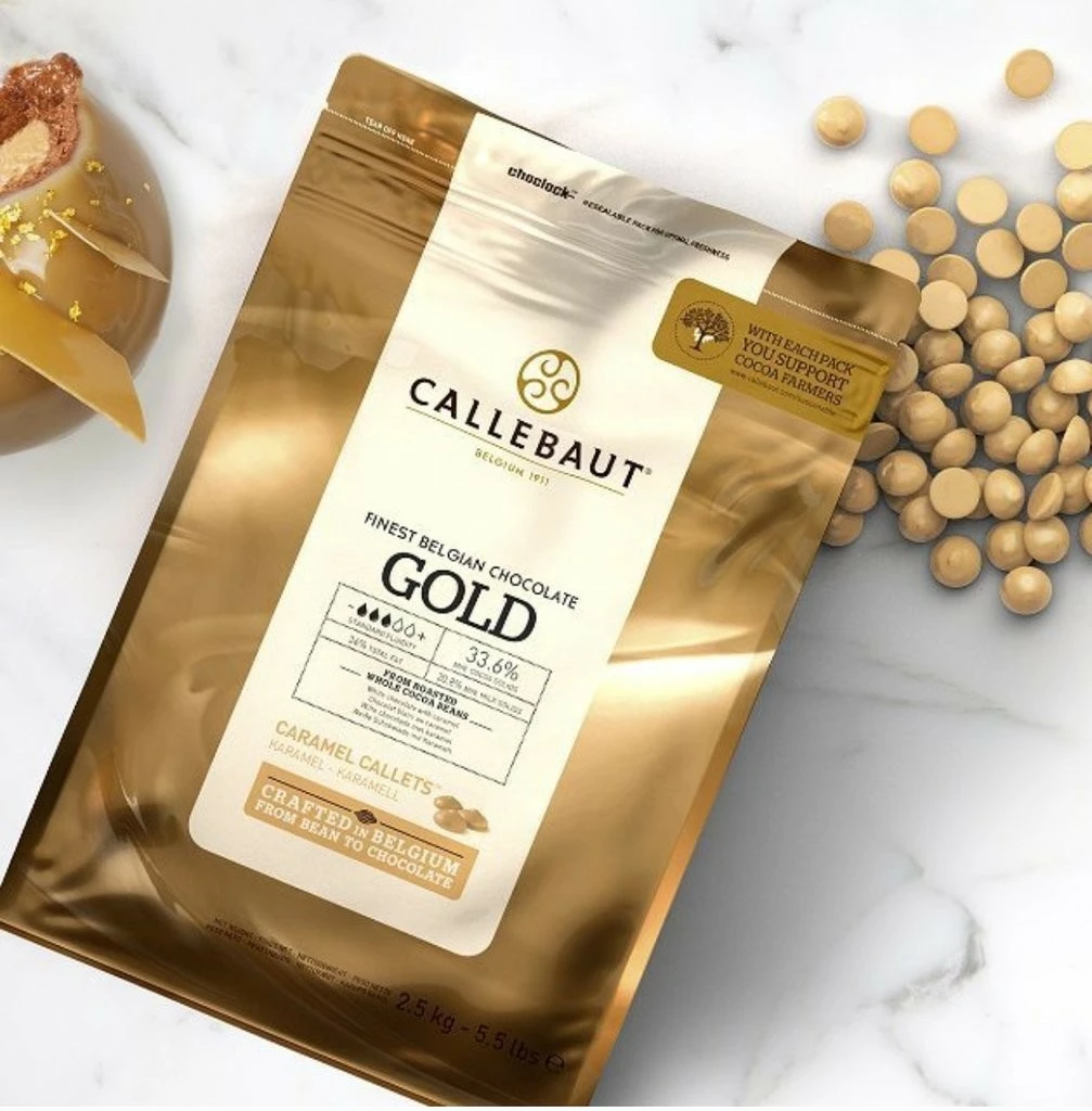 Callebaut Gold Caramel Callets 500g 1 Callebaut Gold Caramel Callets 500g