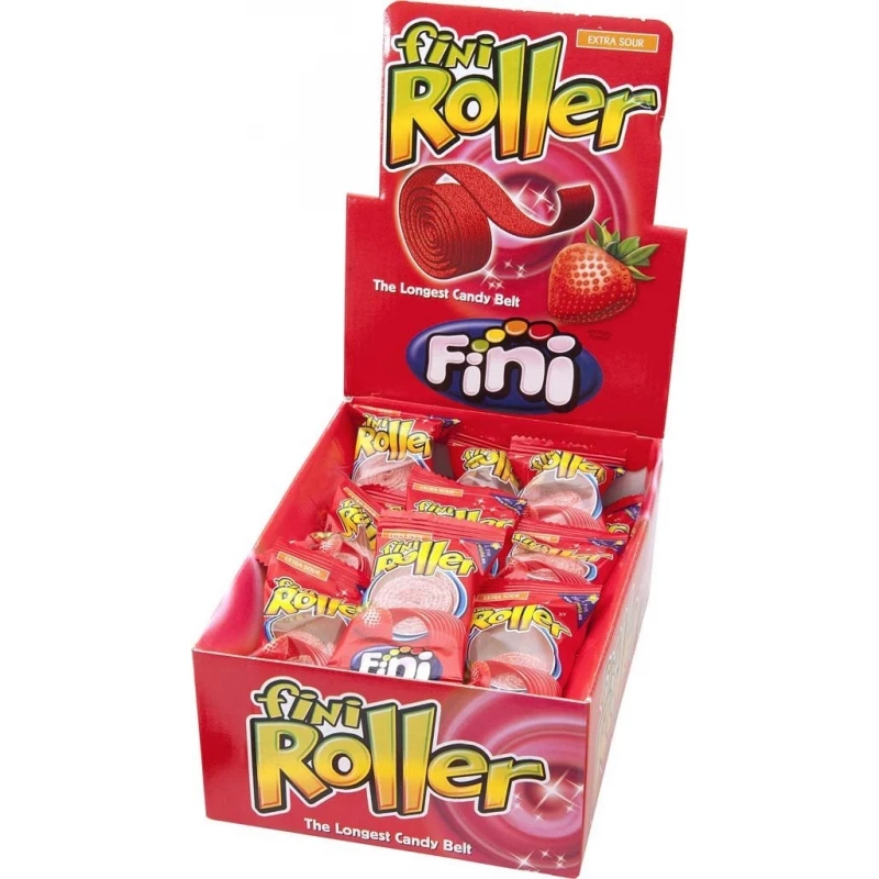 Fini Sour Strawberry Roll 40pk 1 Fini Sour Strawberry Roll 40pk