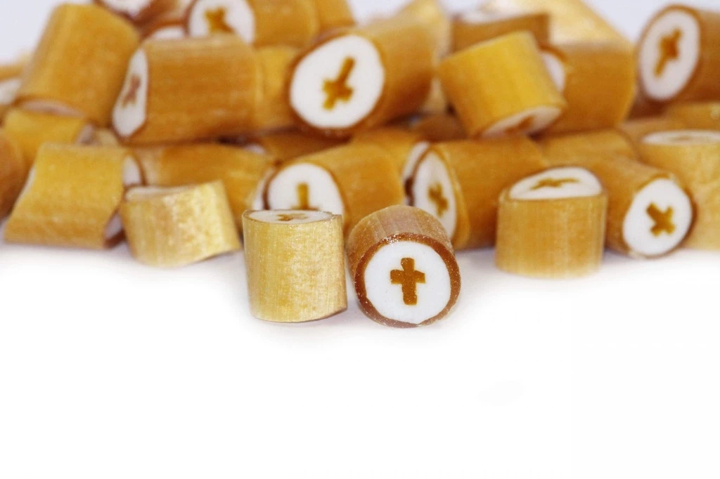 Gold Crosses Rock Candy 1kg 1 Gold Crosses Rock Candy 1kg