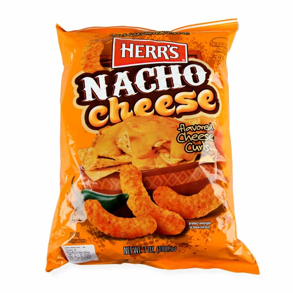 Herr's Nacho Cheese Curls 198g 1 Herr's Nacho Cheese Curls 198g