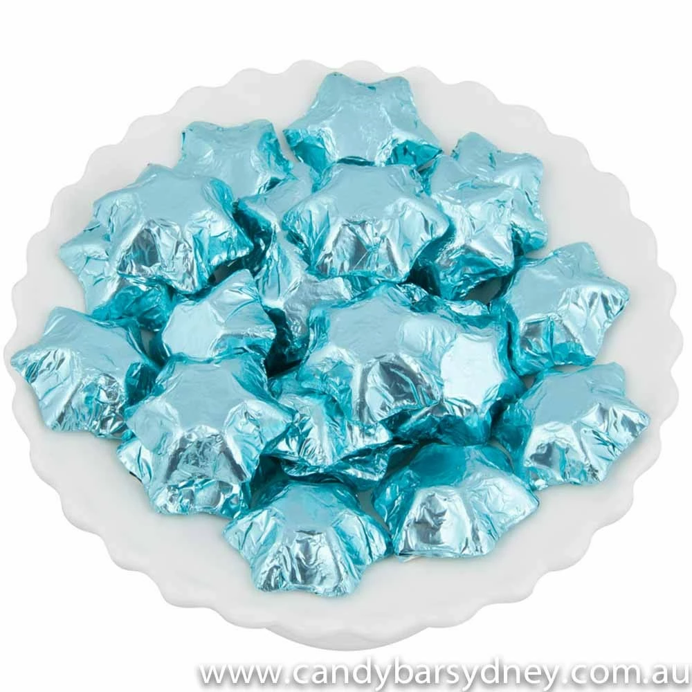 Ice Blue Belgian Chocolate Stars 500g - 5kg 1 Ice Blue Belgian Chocolate Stars 500g - 5kg