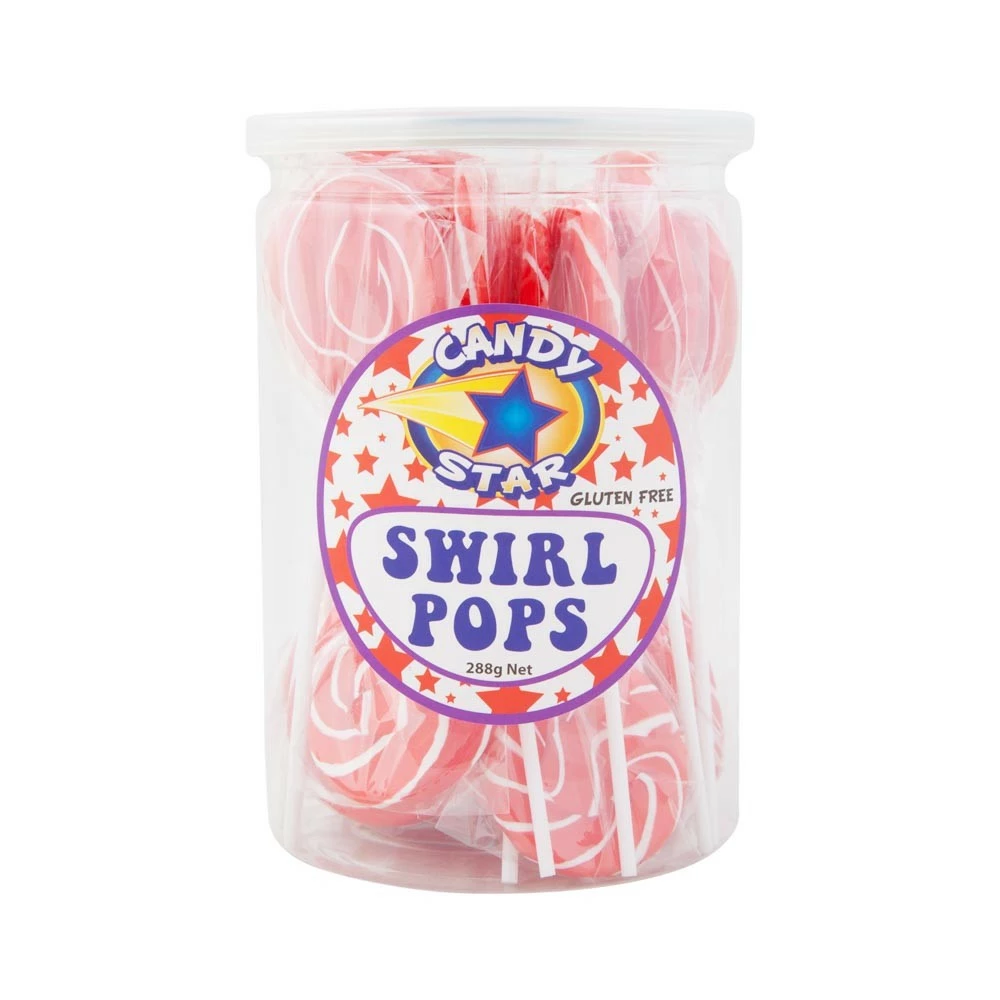 Red Mini Swirl Lollipops 24 Pack (288g) 2 Red Mini Swirl Lollipops 24 Pack (288g) - Image 2