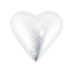 Silver Belgian Chocolate Hearts 30g X 30