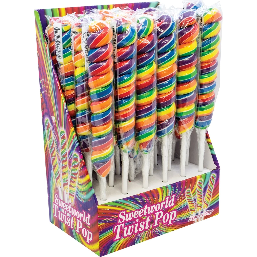 Sweetworld Twist Pop 60g - 24 Pack 1 Sweetworld Twist Pop 60g - 24 Pack
