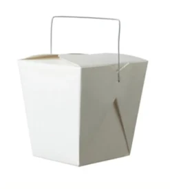 White Noodle Box With Handle 16oz - 50 Pack
